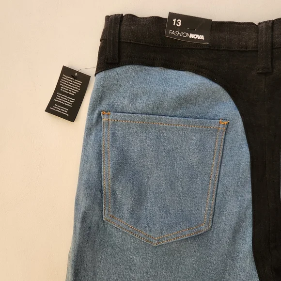 Stylish Blue and Black Women's Jeans - Picture 15 of 16